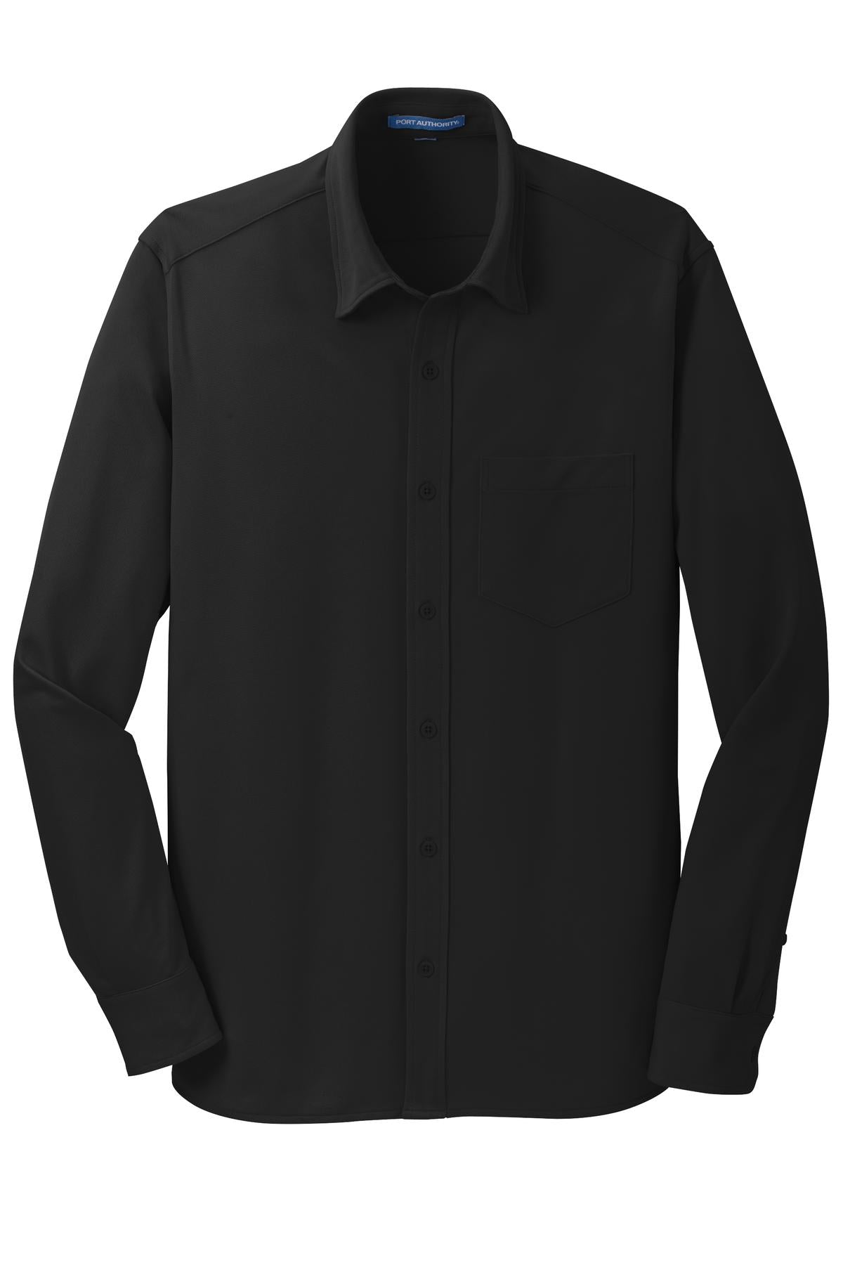 Port Authority Dimension Knit Dress Shirt - Black