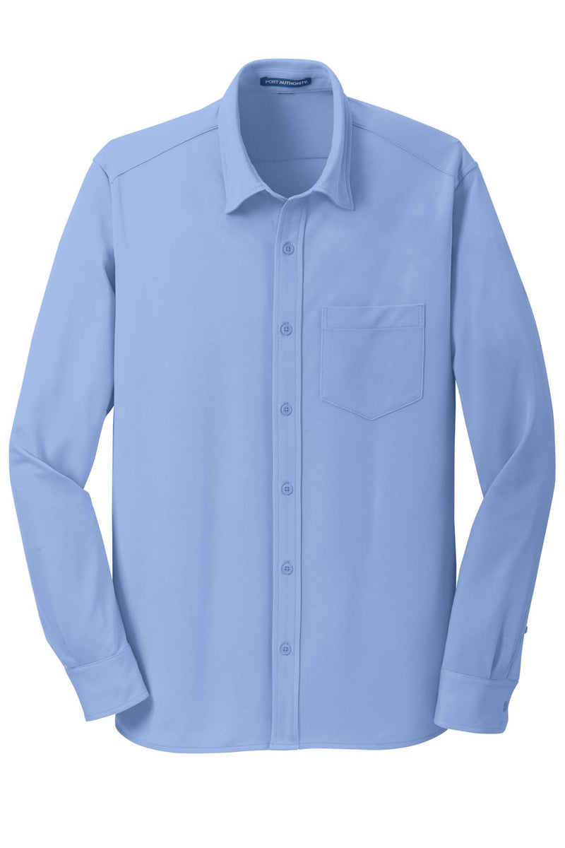 Port Authority Dimension Knit Dress Shirt - Dress Shirt Blue