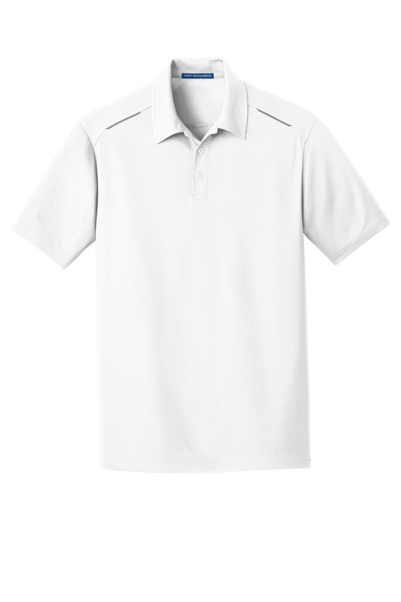 Port Authority Pinpoint Mesh Polo - White