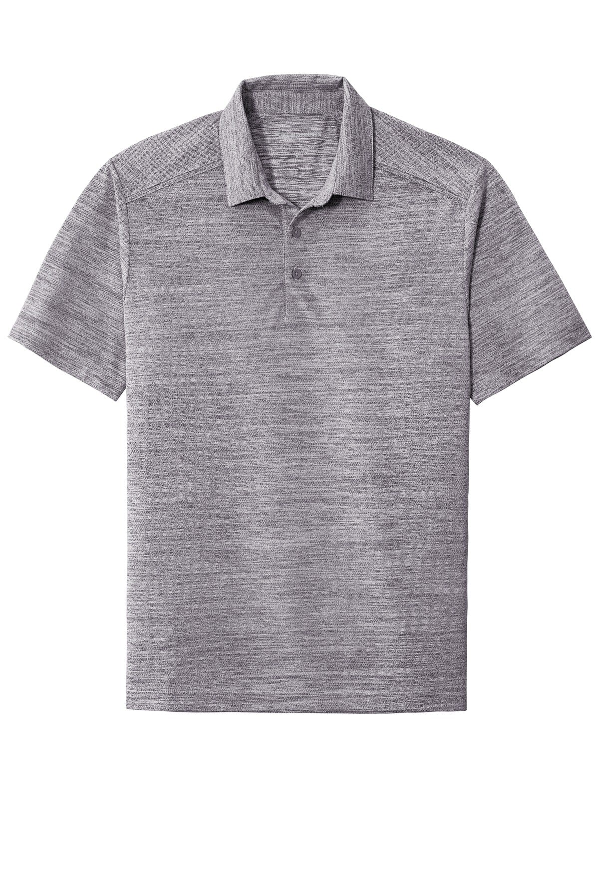 Port Authority  Stretch Heather Polo - Graphite/ White