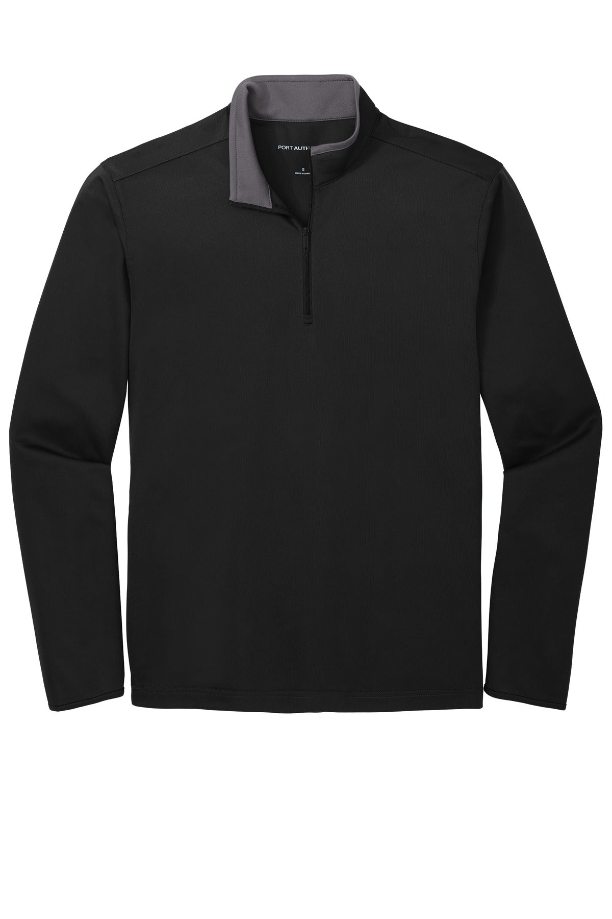 Port Authority  Silk Touch  Performance 1/4-Zip - Black/ Steel Grey