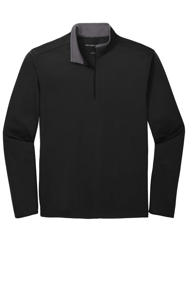Port Authority  Silk Touch  Performance 1/4-Zip - Black/ Steel Grey