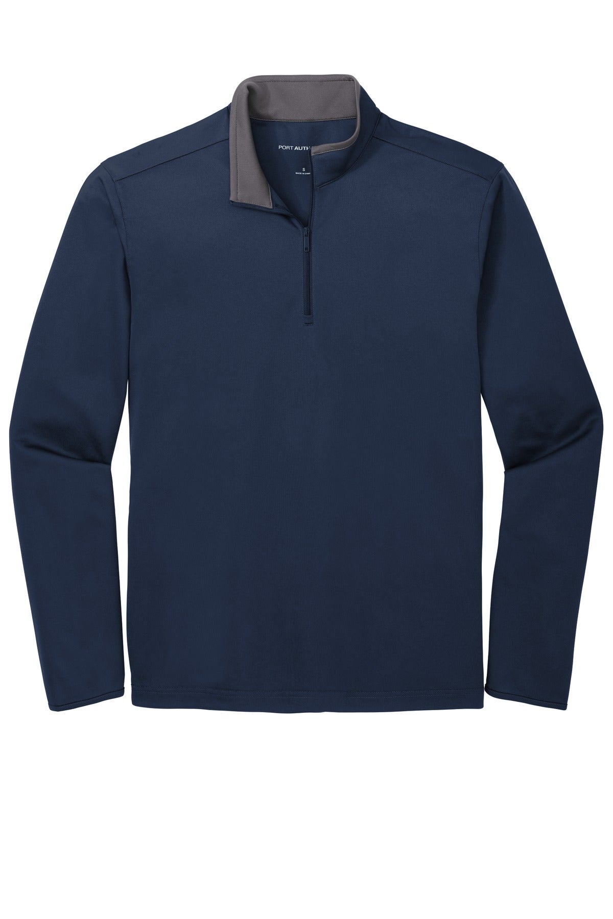Port Authority  Silk Touch  Performance 1/4-Zip - Navy/ Steel Grey