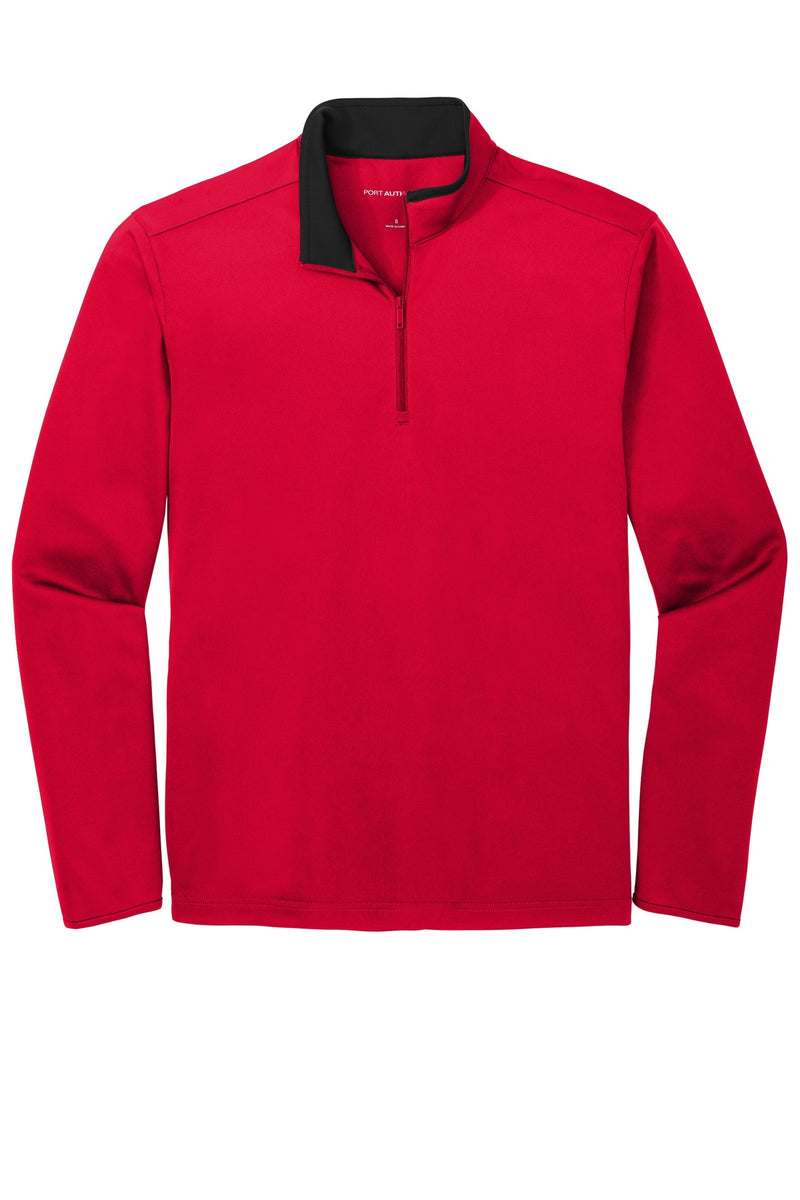 Port Authority  Silk Touch  Performance 1/4-Zip - Red/ Black