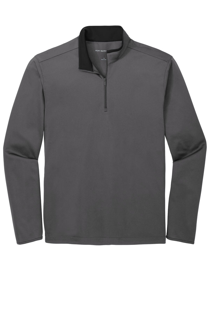 Port Authority  Silk Touch  Performance 1/4-Zip - Steel Grey/ Black