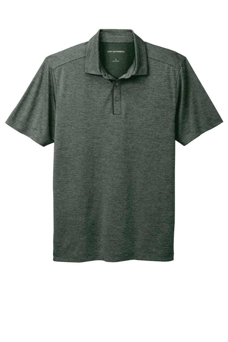 Port Authority  Shadow Stripe Polo - Deep Forest Green