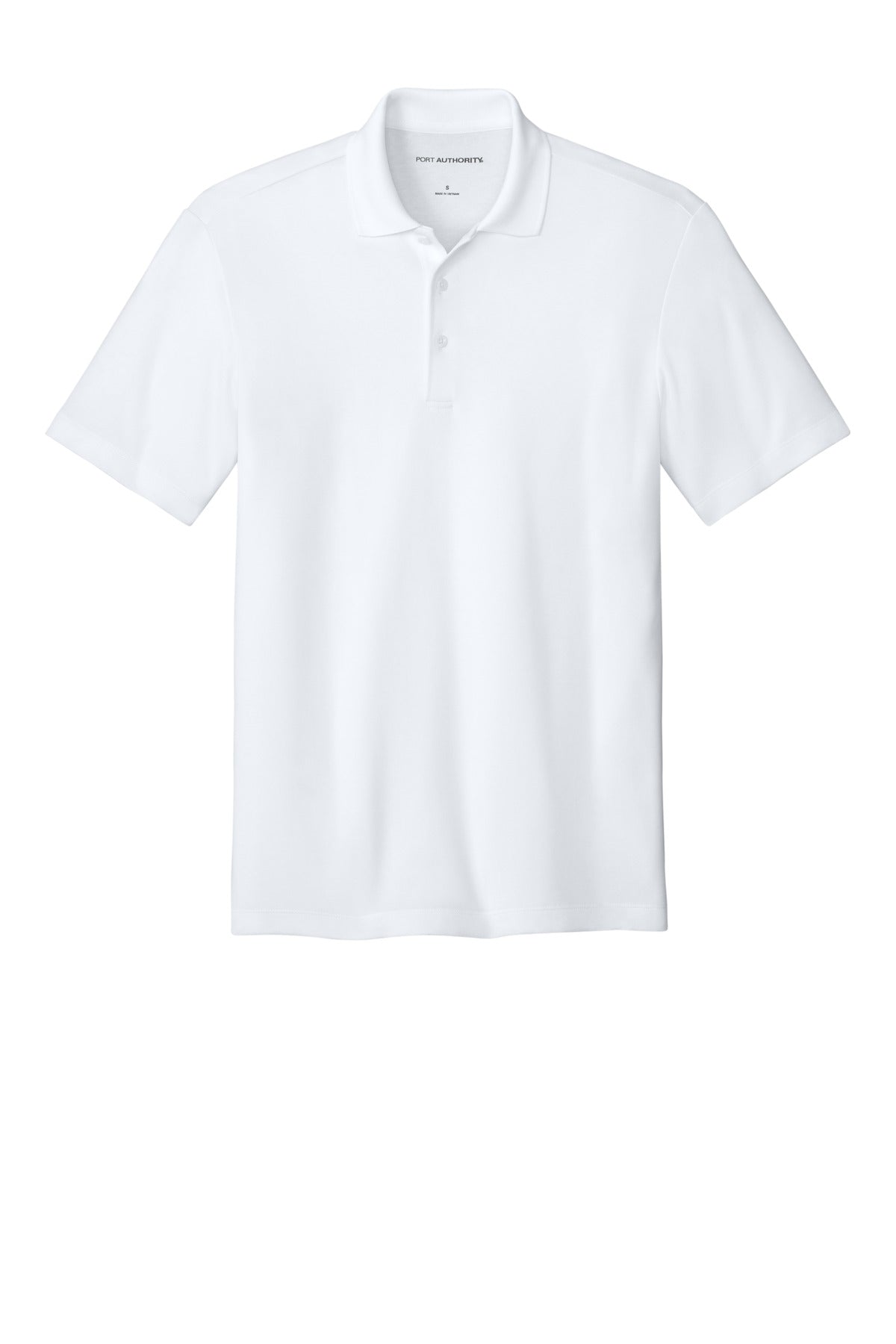 Port Authority Plaited Pique Polo - White