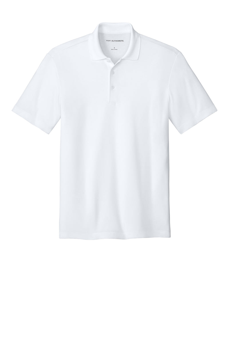 Port Authority Plaited Pique Polo - White