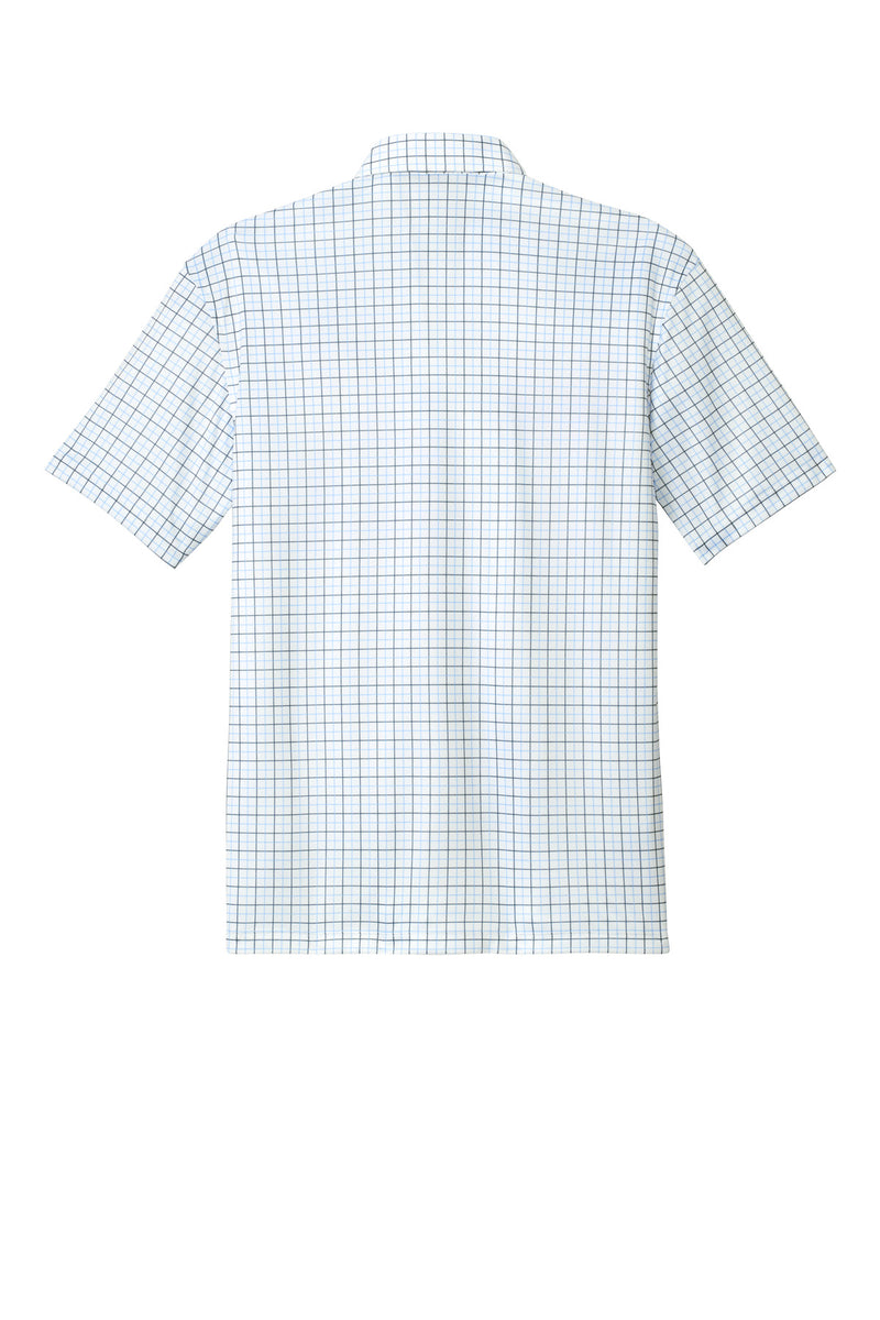 Port Authority Shirt Collar Polo - Black/ Carolina Blue Check