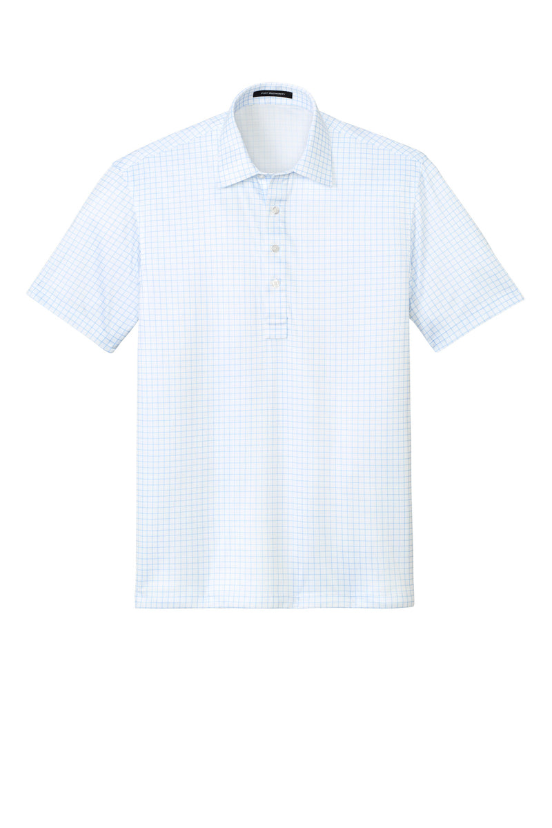 Port Authority Shirt Collar Polo - Cloud Blue Check