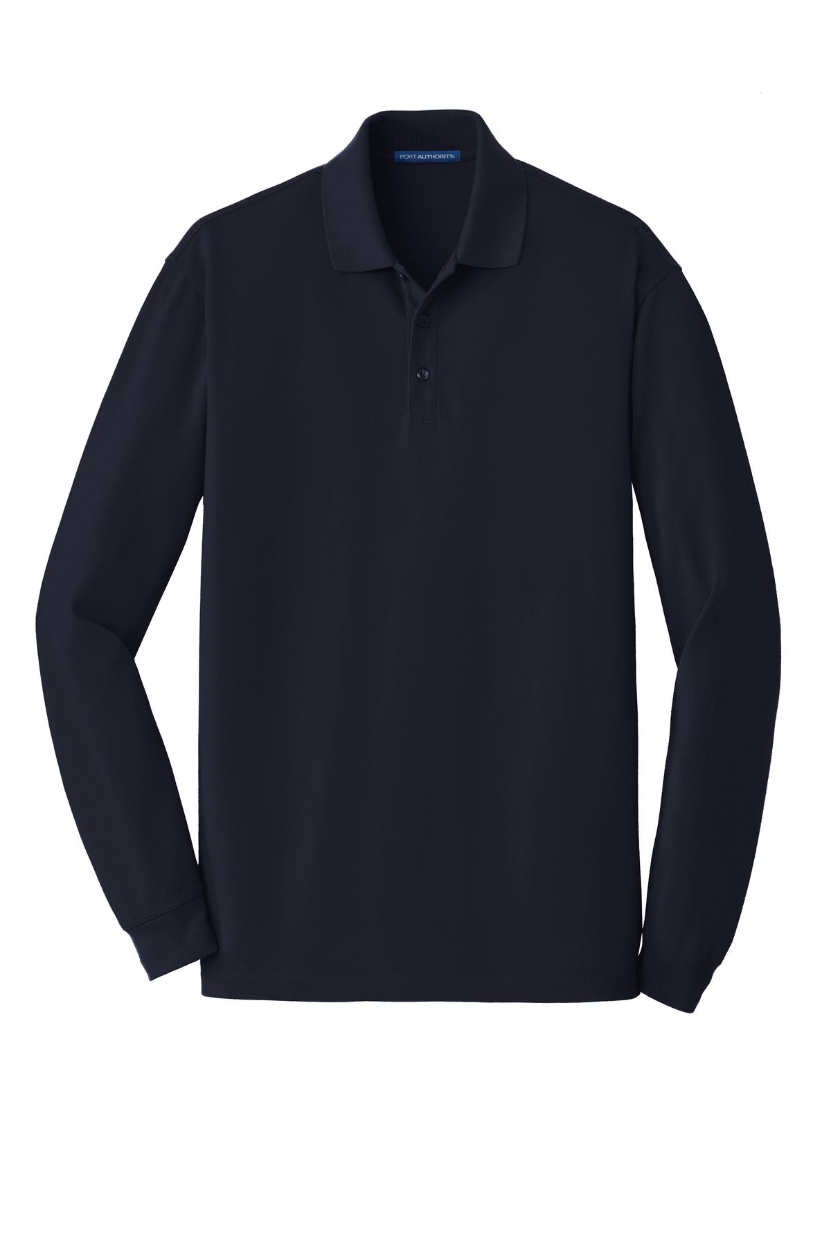 Port Authority EZCotton Long Sleeve Polo - Navy