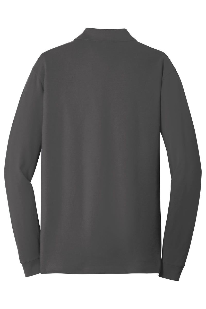 Port Authority EZCotton Long Sleeve Polo - Sterling Grey