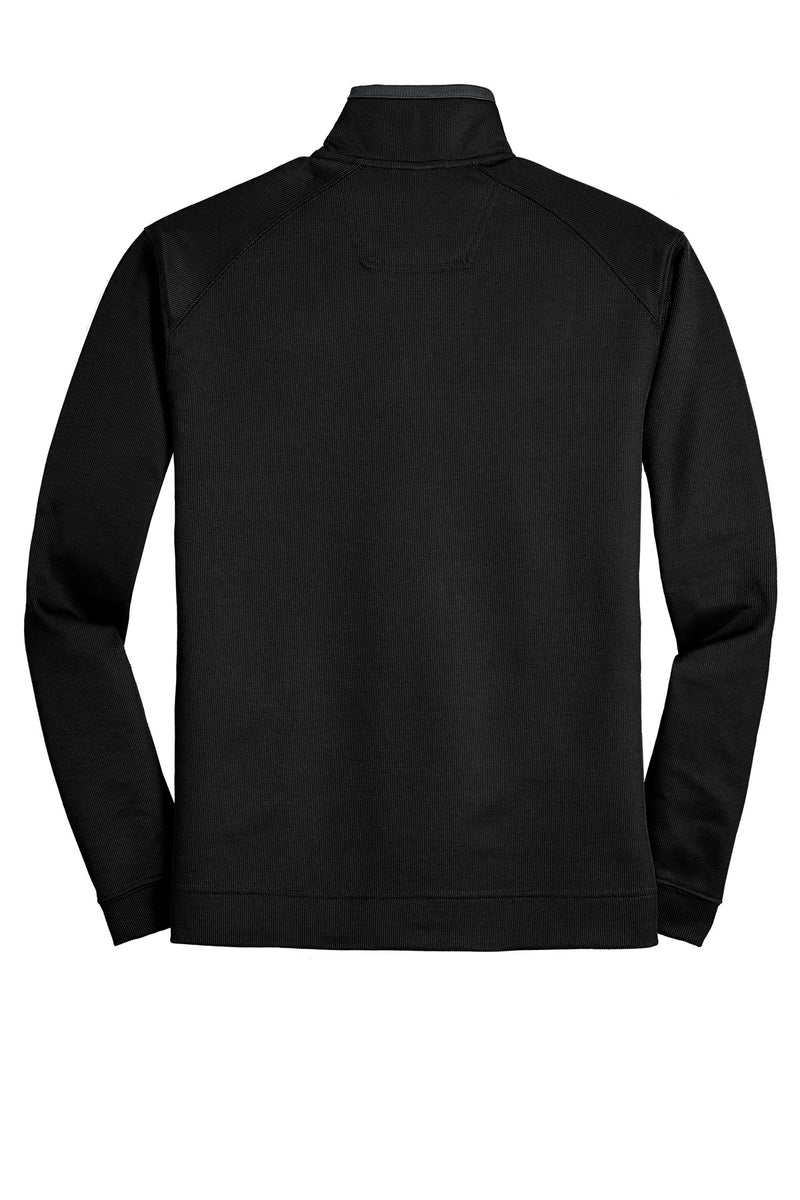 Port Authority Vertical Texture 1/4-Zip Pullover - Black/ Iron Grey