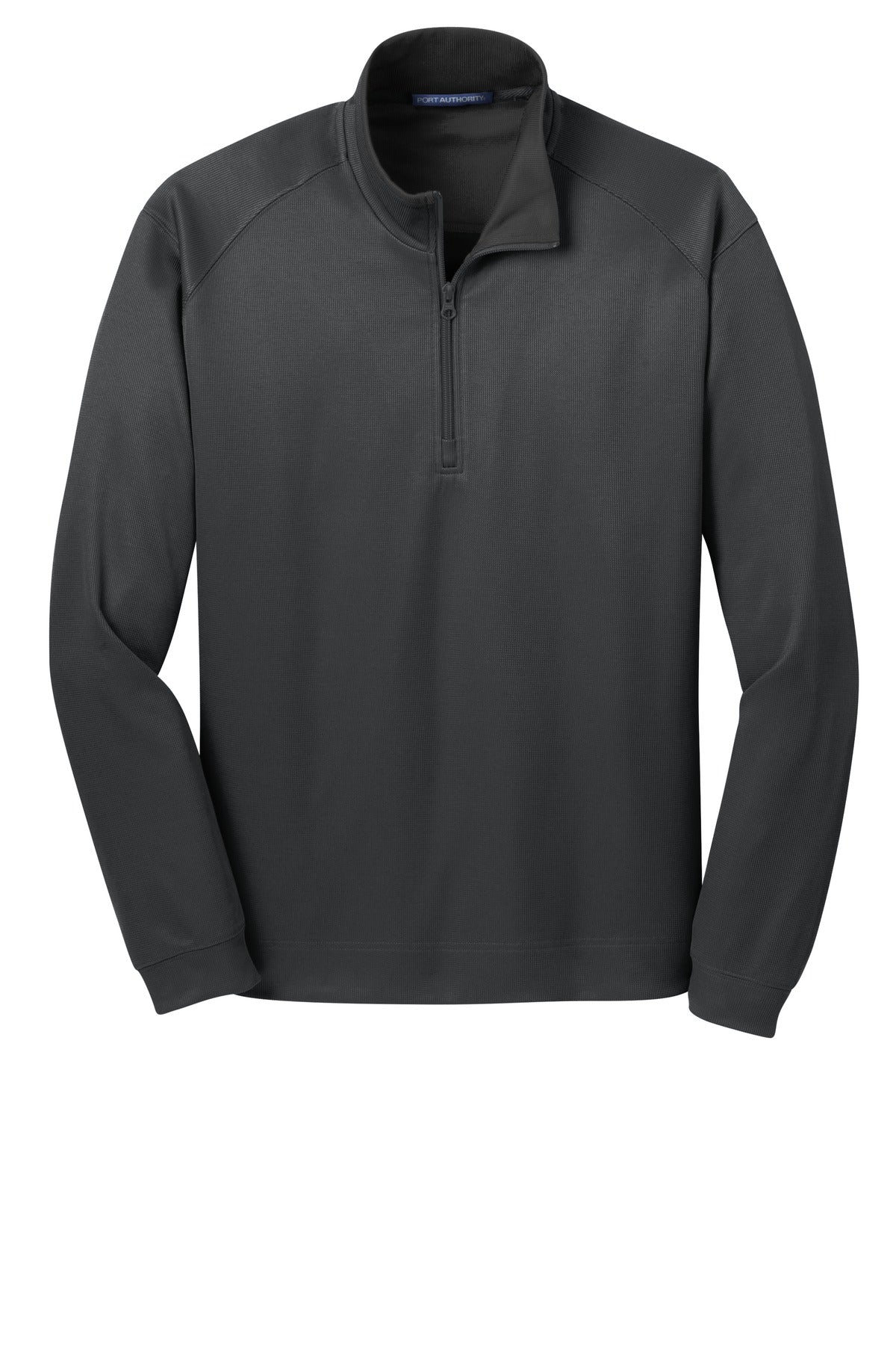 Port Authority Vertical Texture 1/4-Zip Pullover - Iron Grey/ Black