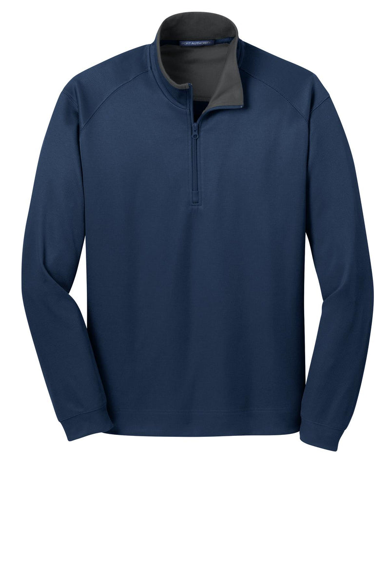Port Authority Vertical Texture 1/4-Zip Pullover - Regatta Blue/ Iron Grey