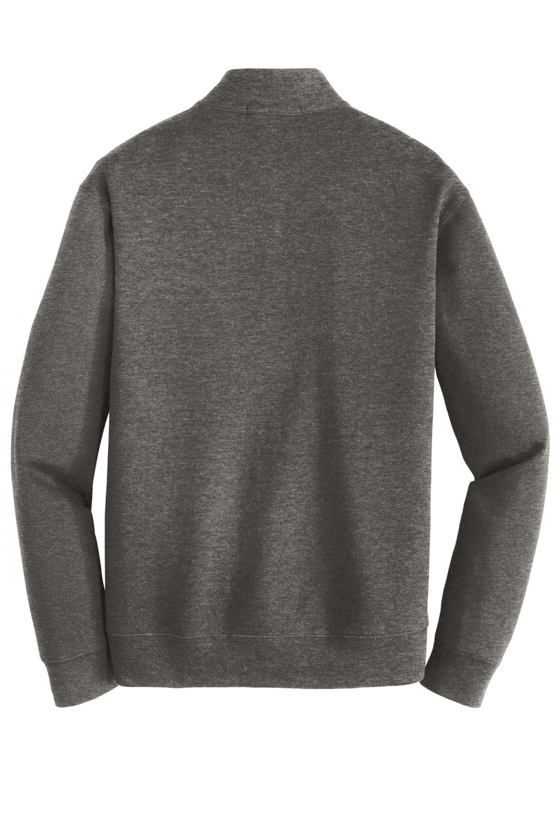 Port Authority Interlock 1/4-Zip - Charcoal Heather/ Medium Heather Grey