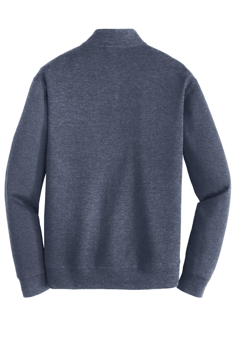 Port Authority Interlock 1/4-Zip - Estate Blue Heather/ Charcoal Heather