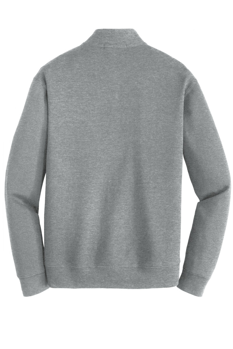 Port Authority Interlock 1/4-Zip - Medium Heather Grey/ Charcoal Heather