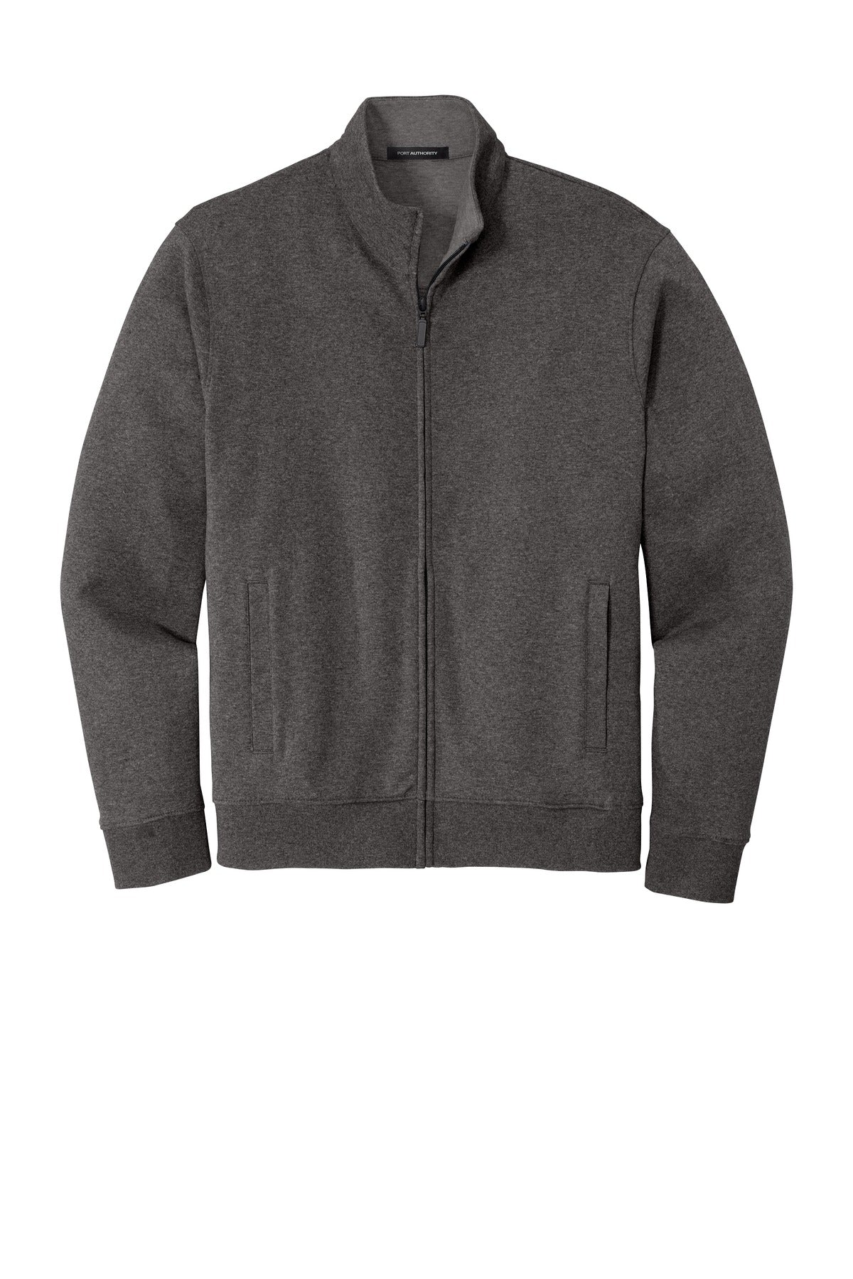 Port Authority  Interlock Full-Zip - Charcoal Heather/ Medium Heather Grey