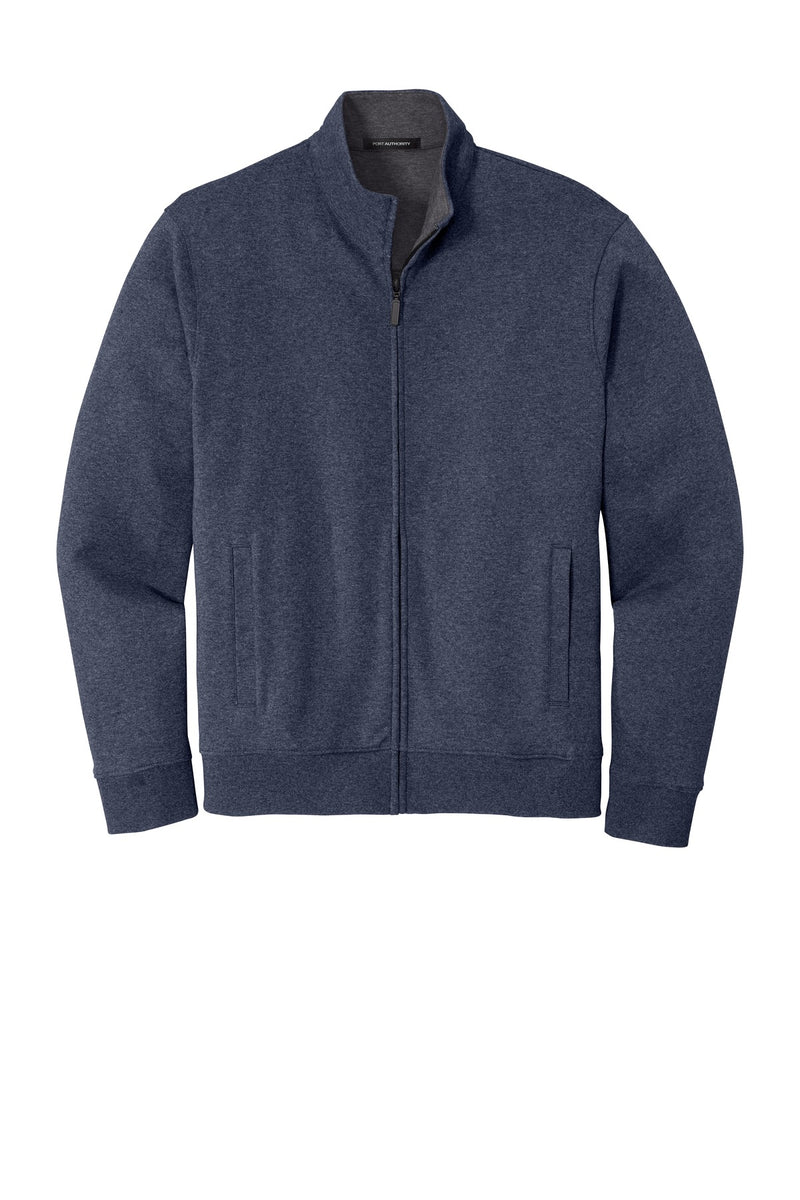 Port Authority  Interlock Full-Zip - Estate Blue Heather/ Charcoal Heather