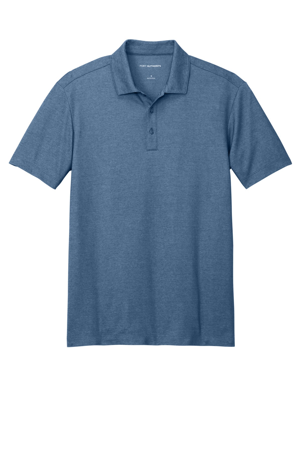 Port Authority Fine Pique Blend Polo - Aegean Blue Heather