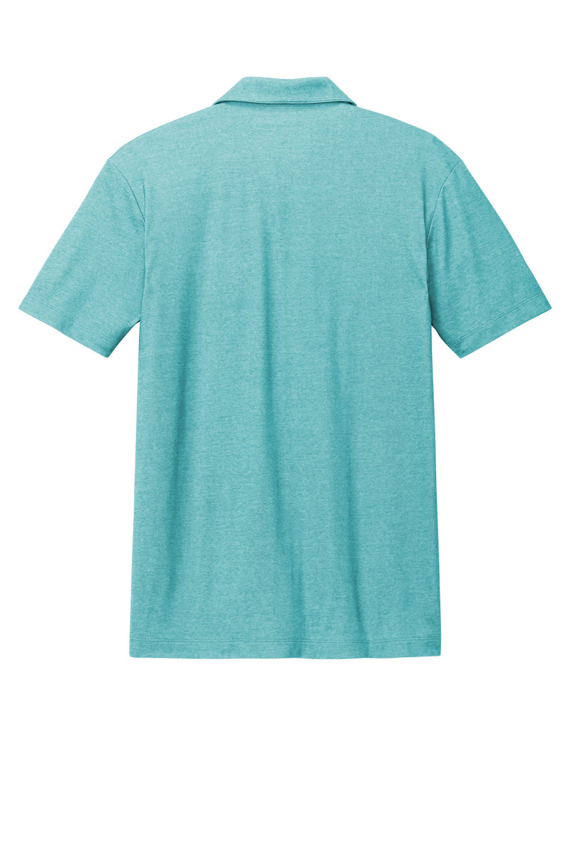 Port Authority Fine Pique Blend Polo - Dark Teal Heather