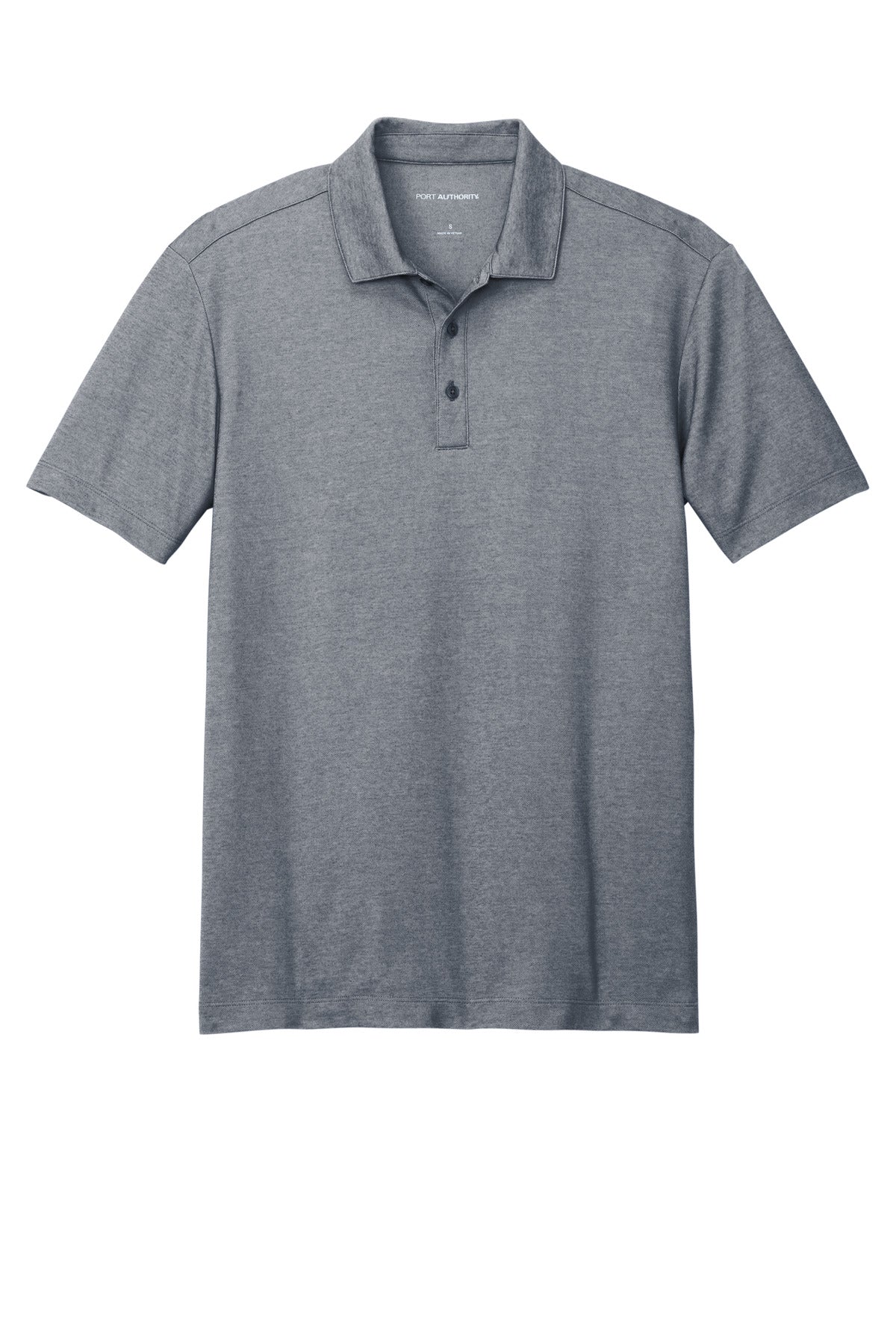 Port Authority Fine Pique Blend Polo - River Blue Navy Heather