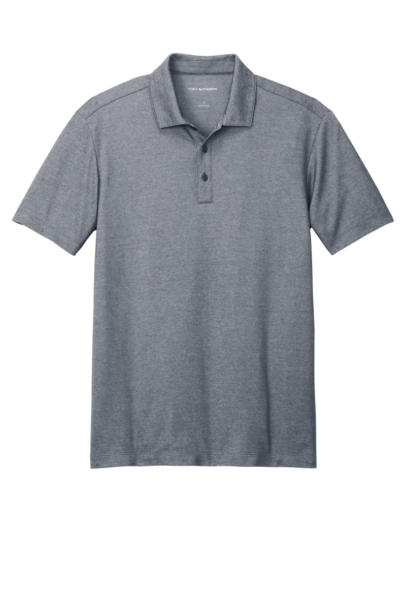 Port Authority Fine Pique Blend Polo - River Blue Navy Heather
