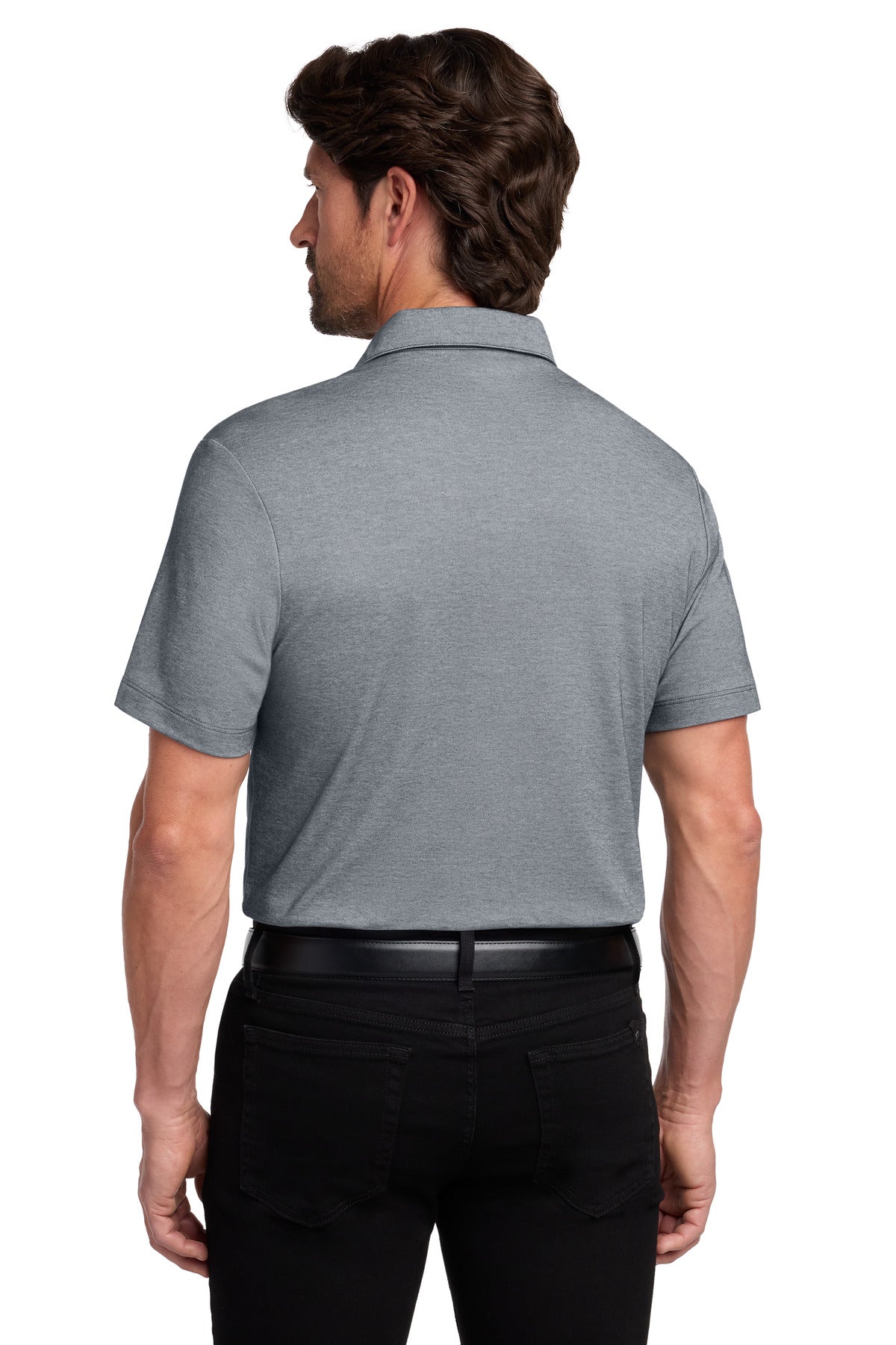 Port Authority Fine Pique Blend Polo - River Blue Navy Heather