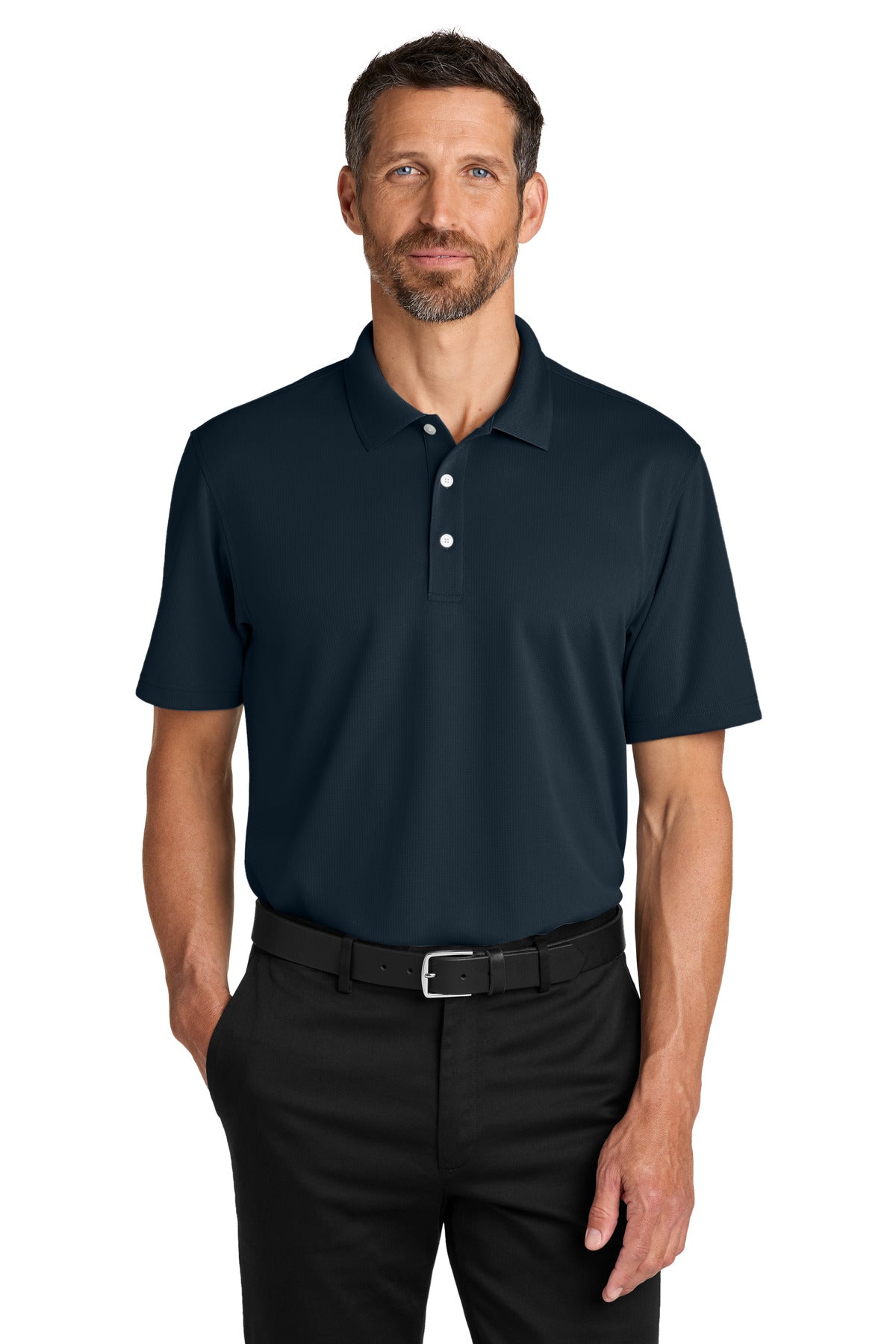 Port Authority Dry Zone Stain-Release Grid Polo - Night Navy