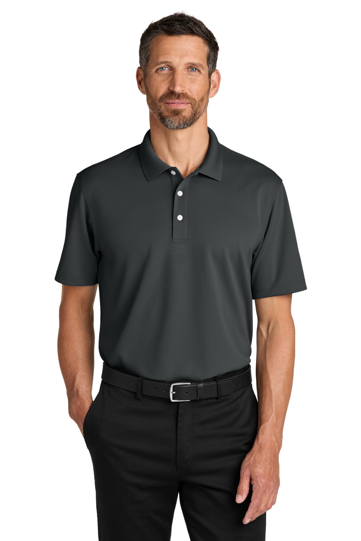 Port Authority Dry Zone Stain-Release Grid Polo - Seal Grey