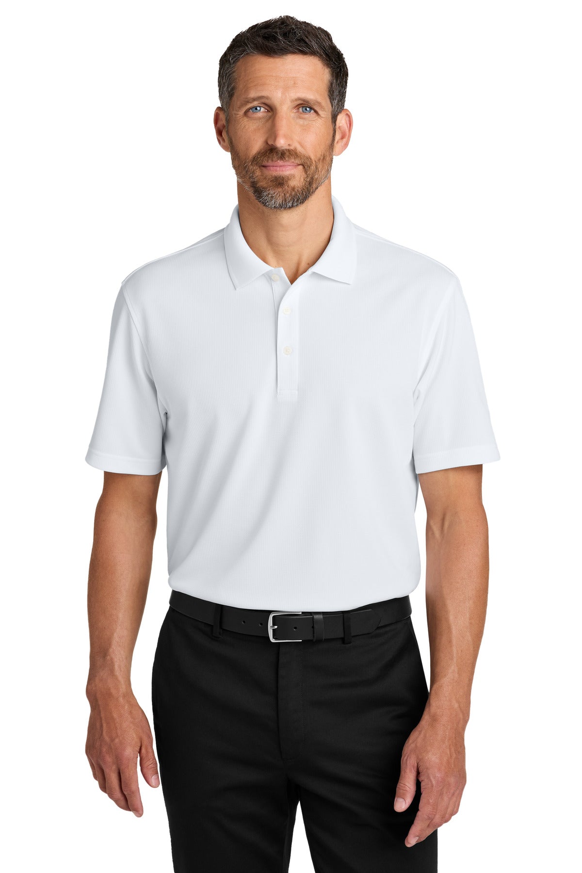 Port Authority Dry Zone Stain-Release Grid Polo - White
