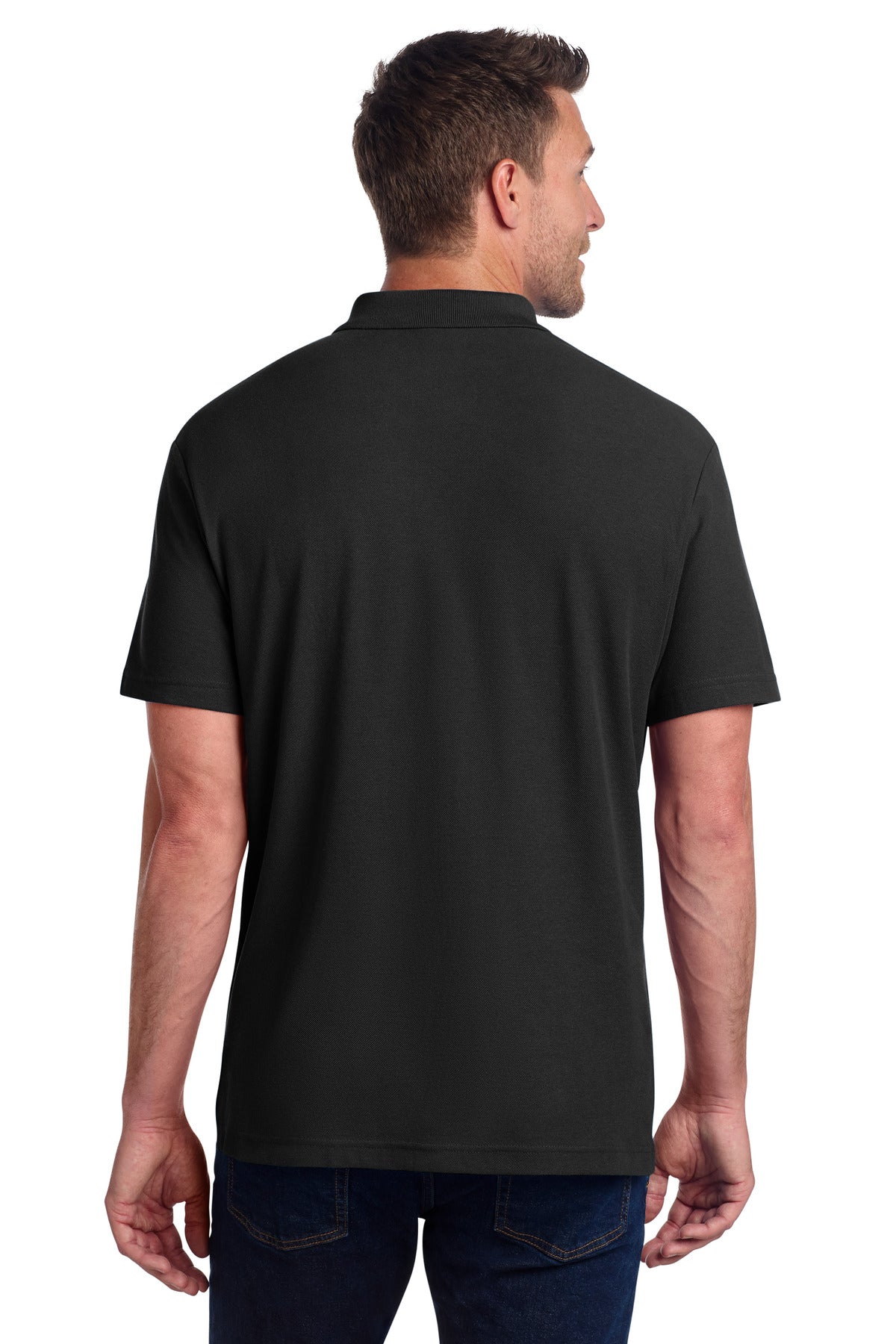 Port Authority C-FREE Cotton Blend Pique Polo - Black
