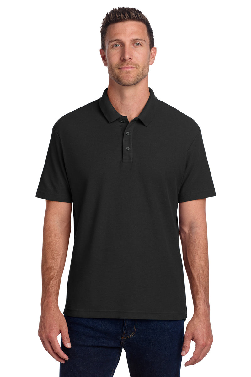 Port Authority C-FREE Cotton Blend Pique Polo - Black