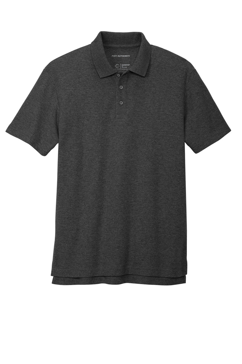 Port Authority C-FREE Cotton Blend Pique Polo - Charcoal Heather
