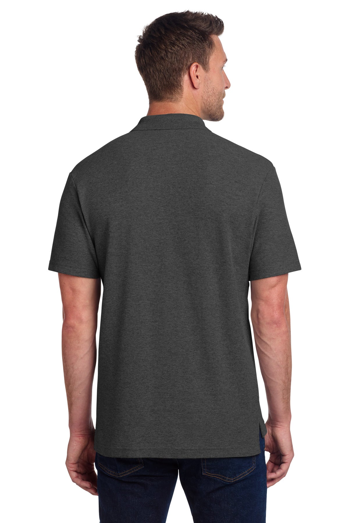 Port Authority C-FREE Cotton Blend Pique Polo - Charcoal Heather
