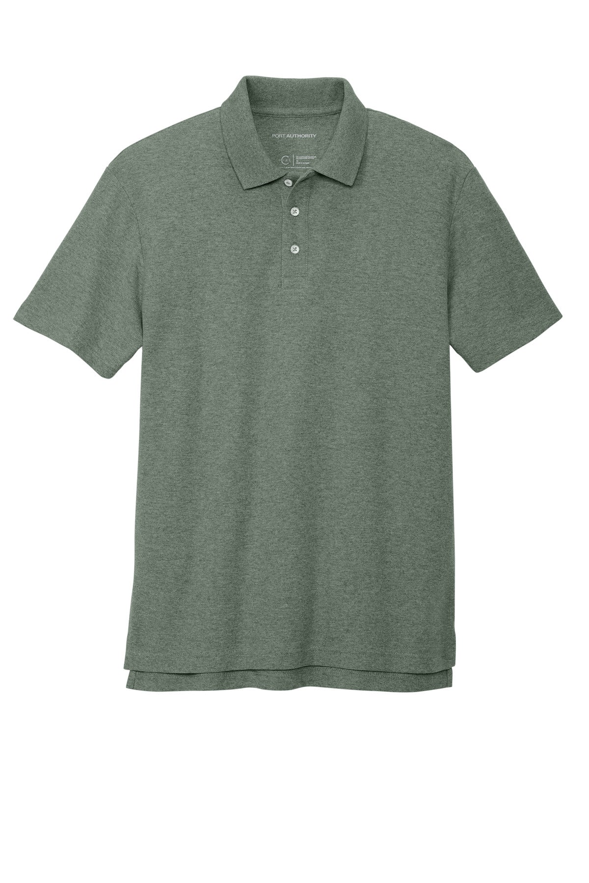 Port Authority C-FREE Cotton Blend Pique Polo - Dark Green Heather