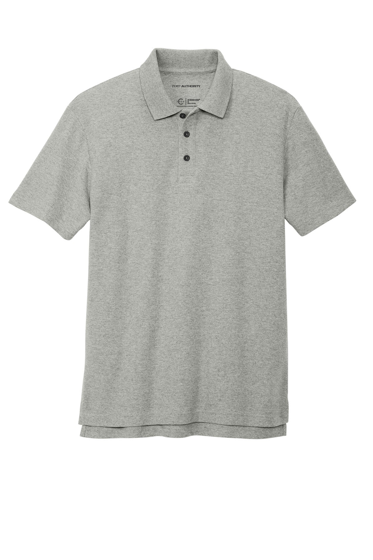 Port Authority C-FREE Cotton Blend Pique Polo - Deep Smoke Heather