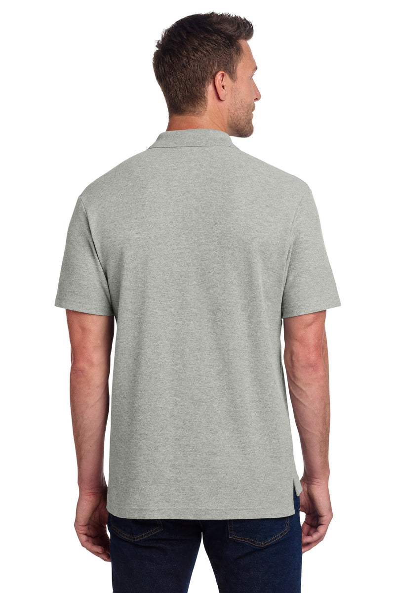 Port Authority C-FREE Cotton Blend Pique Polo - Deep Smoke Heather