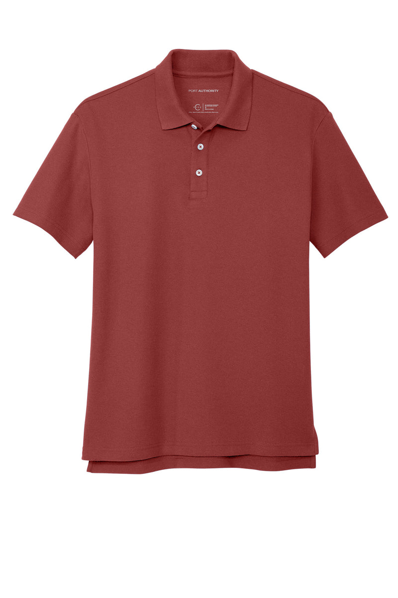 Port Authority C-FREE Cotton Blend Pique Polo - Garnet