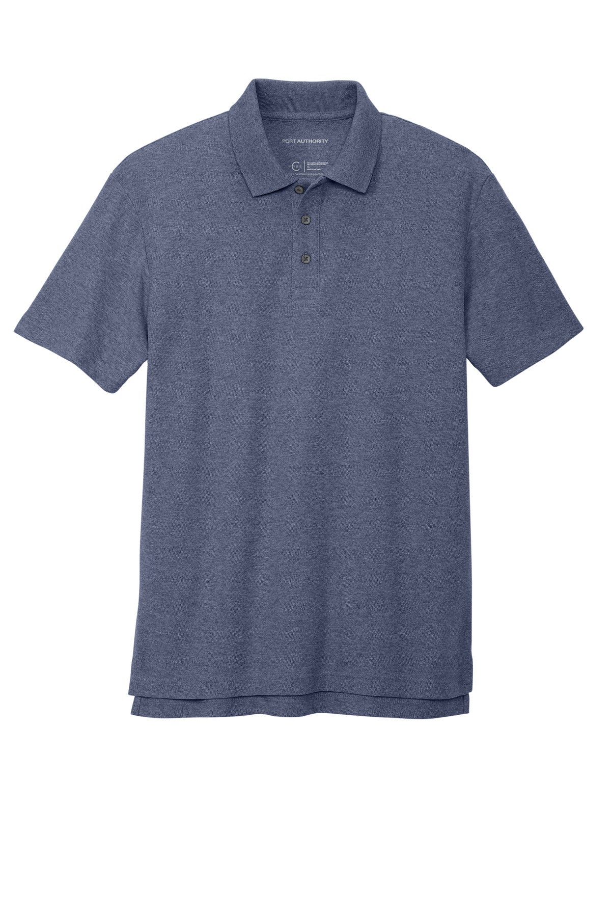 Port Authority C-FREE Cotton Blend Pique Polo - Navy Heather