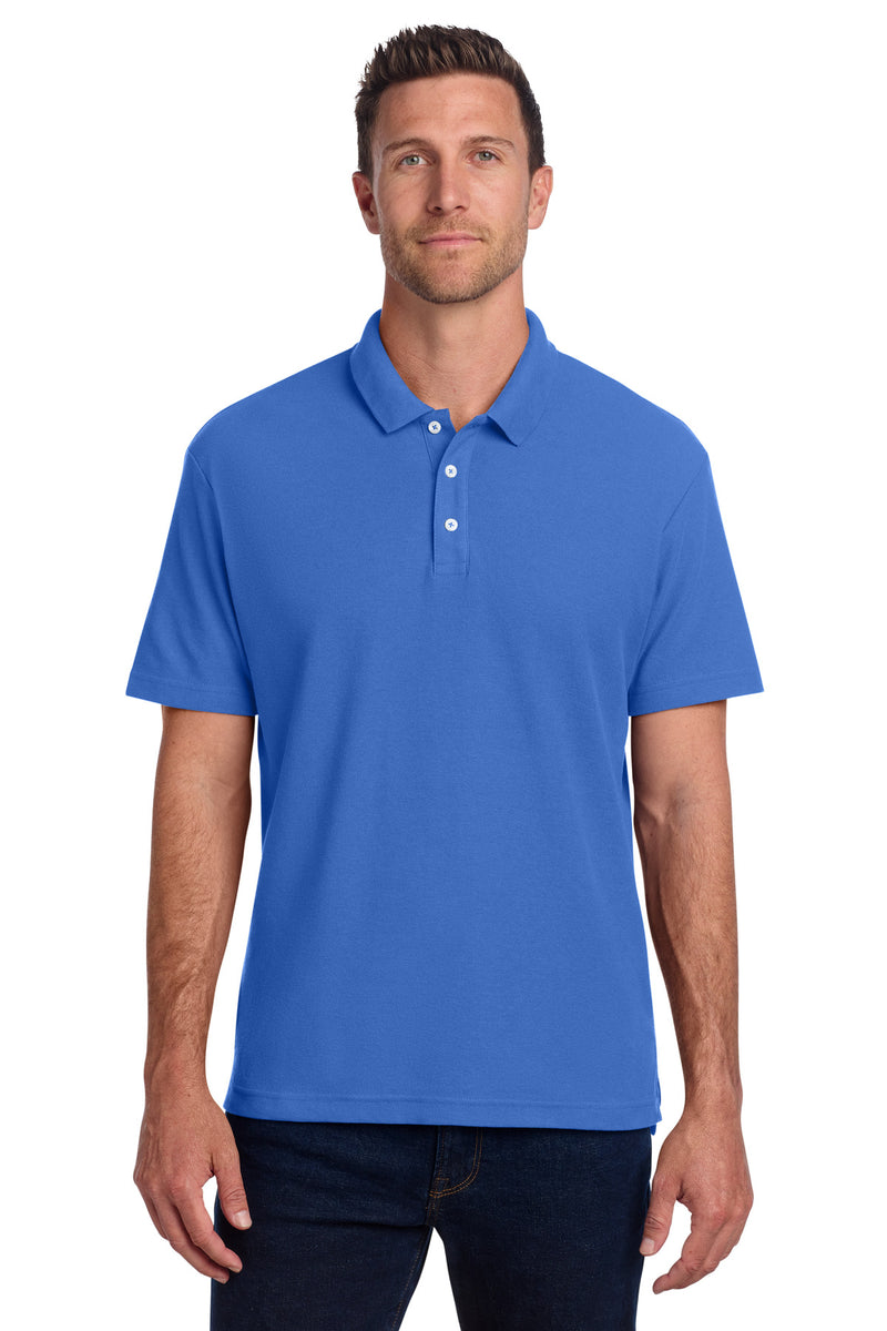 Port Authority C-FREE Cotton Blend Pique Polo - True Blue