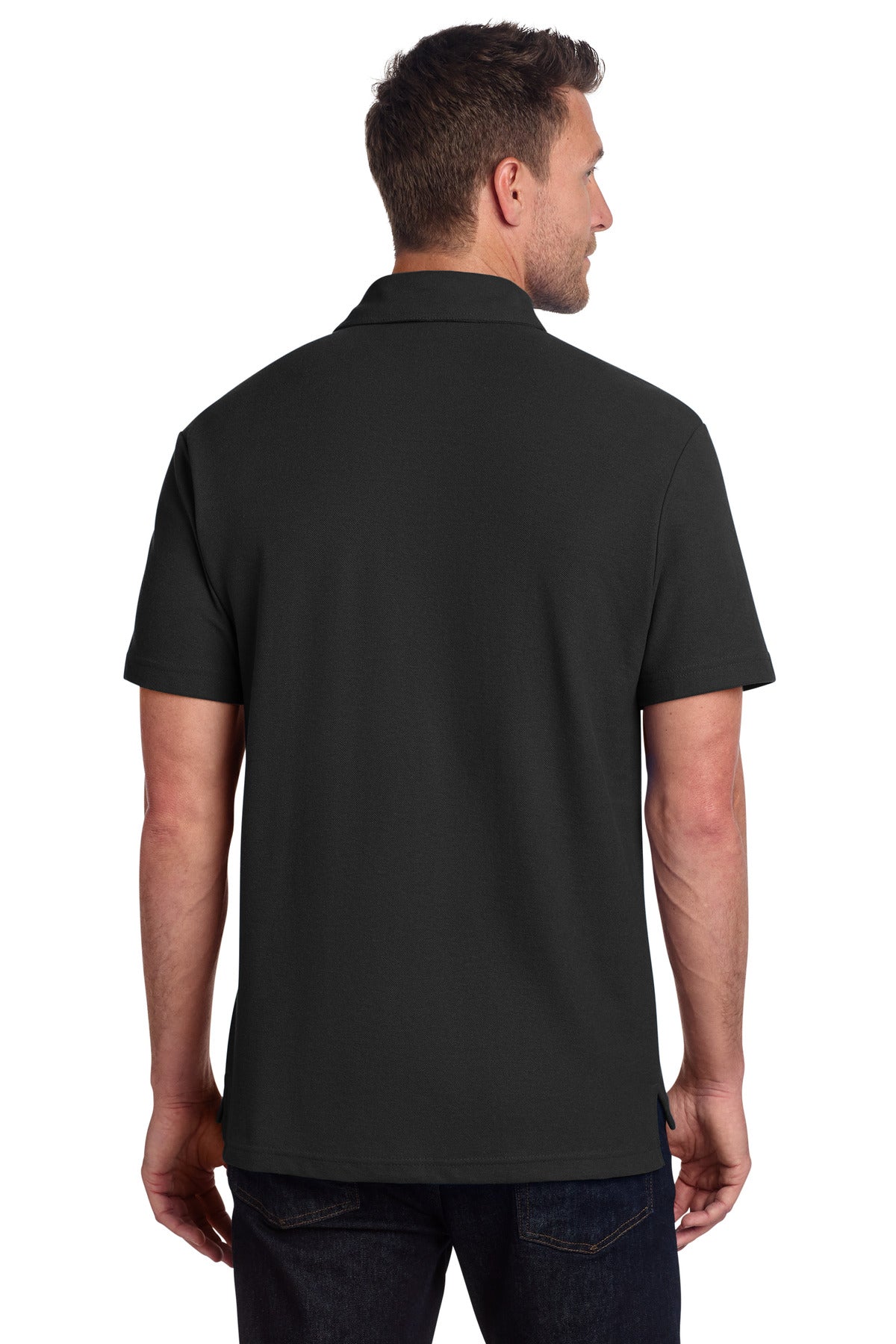 Port Authority C-FREE Cotton Blend Pique Pocket Polo - Black