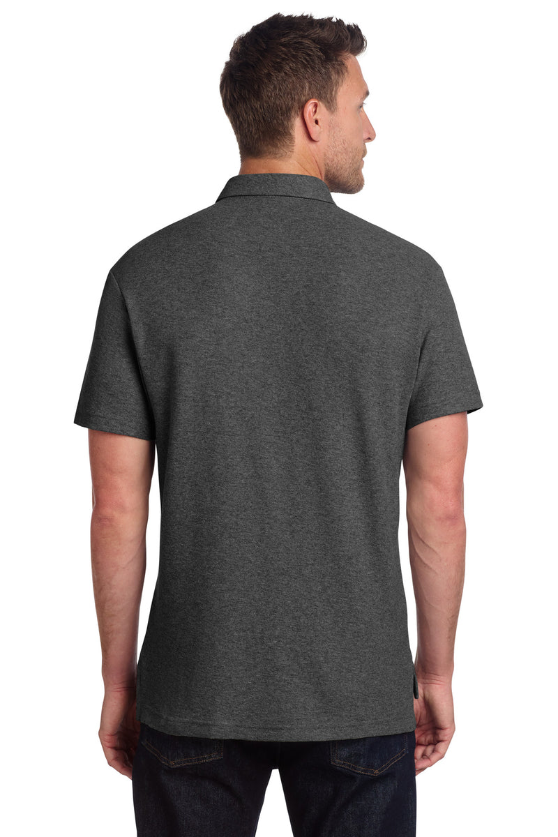 Port Authority C-FREE Cotton Blend Pique Pocket Polo - Charcoal Heather