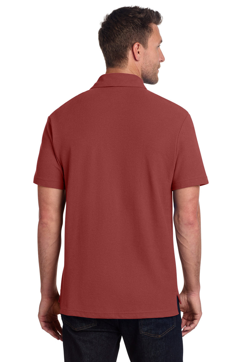 Port Authority C-FREE Cotton Blend Pique Pocket Polo - Garnet