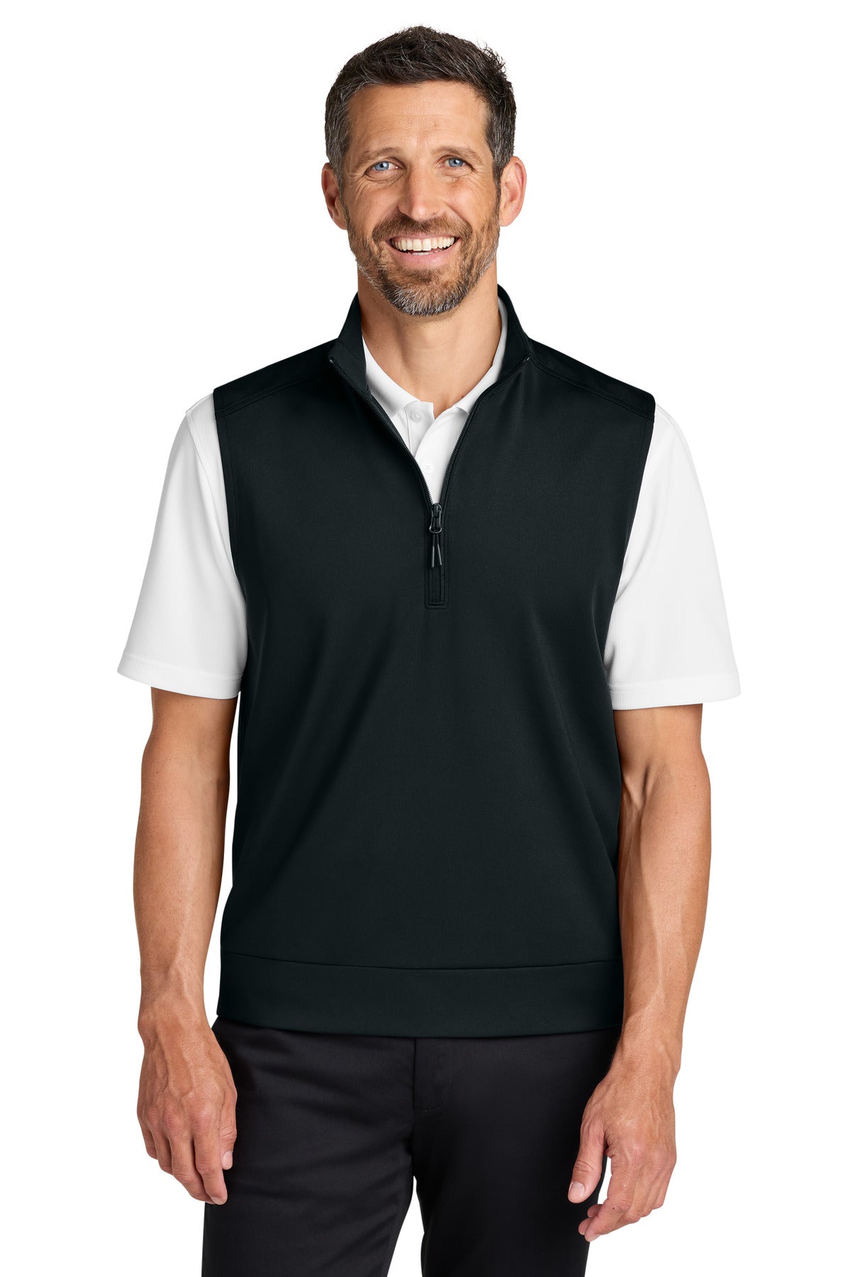 Port Authority C-FREE Double Knit 1/4-Zip Vest - Deep Black