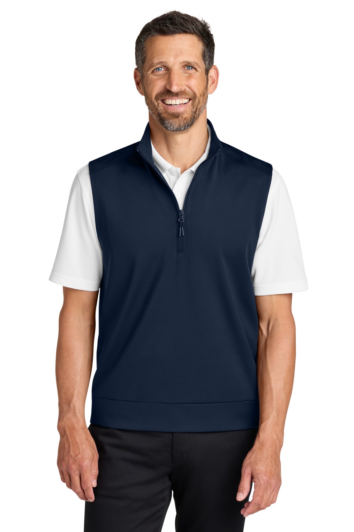 Port Authority C-FREE Double Knit 1/4-Zip Vest - True Navy
