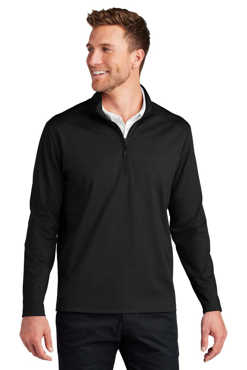 Port Authority C-FREE Double Knit 1/4-Zip - Deep Black