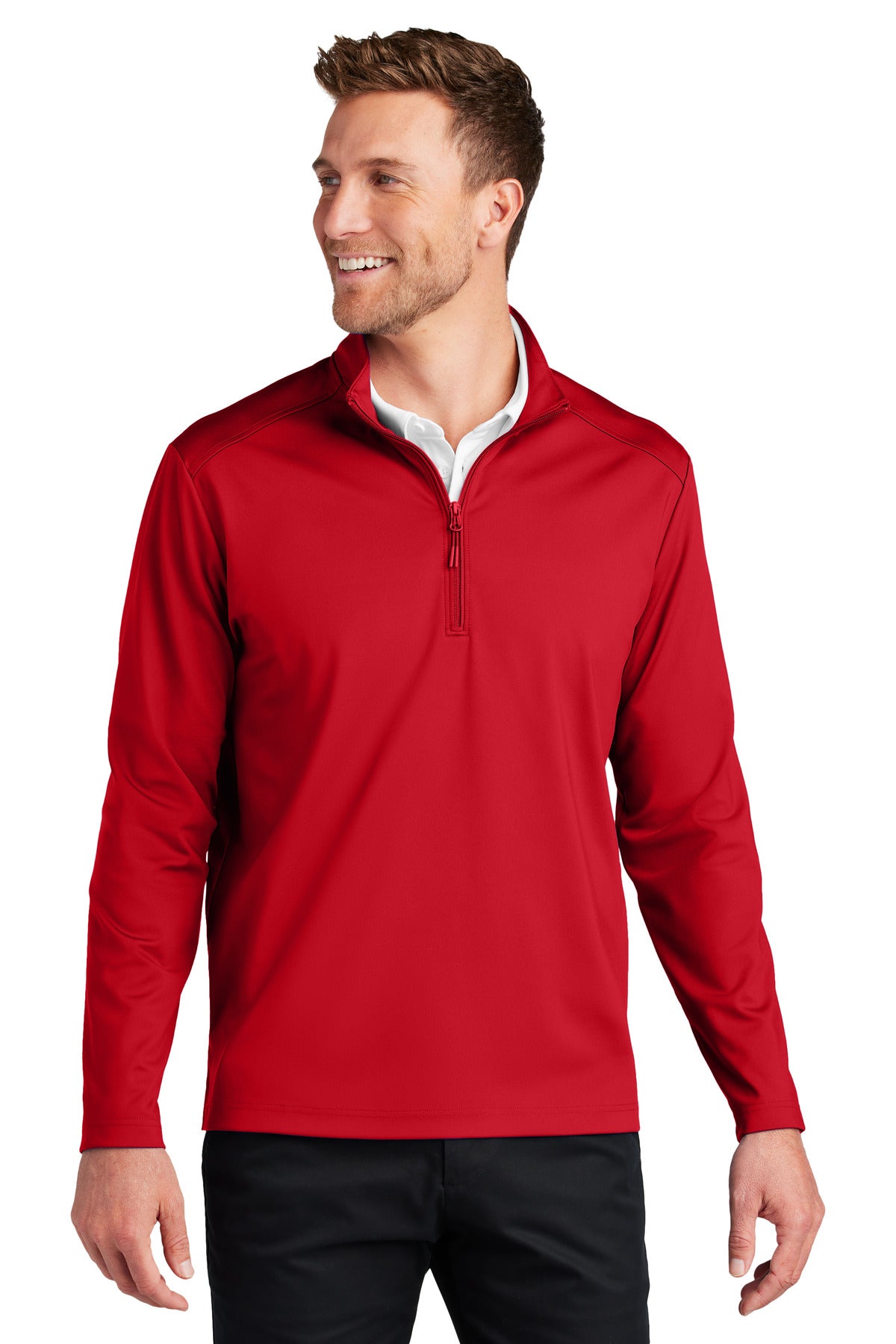 Port Authority C-FREE Double Knit 1/4-Zip - Rich Red