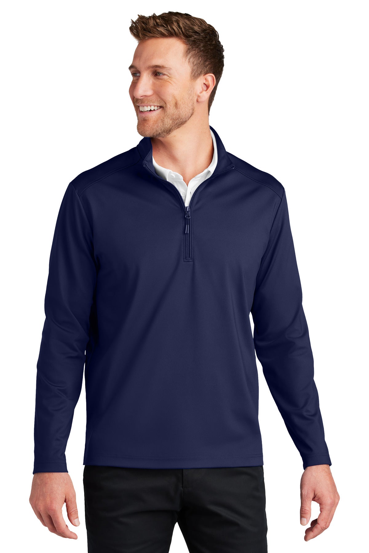 Port Authority C-FREE Double Knit 1/4-Zip - True Navy